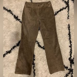 Vintage genuine leather suede brown pants